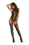 BLACK LACE TEDDY BODYSTOCKING