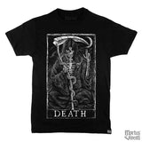 MORTUS VIVENTI DEATH TAROT CARD T-SHIRT