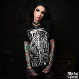 MORTUS VIVENTI DEATH TAROT CARD T-SHIRT