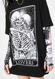 MORTUS VIVENTI LOVERS TAROT CARD T-SHIRT
