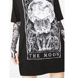 MORTUS VIVENTI "THE MOON" TAROT CARD T-SHIRT