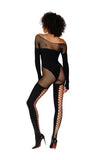 BLACK FISHNET FULL LENGTH BODYSTOCKING