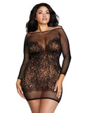 QUEEN BLACK LACE VERSATILE CHEMISE