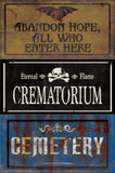 CEMETERY METAL SIGNS ASSORTMENT