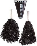 BLACK CHEER POM-POM & MEGAPHONE