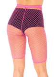 INDUSTRIAL NEON PINK NET BIKER SHORTS