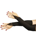 BLACK OPERA LENGTH FINGERLESS GAUNTLET GLOVES