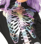 KIDS RAINBOW HOLOGRAPHIC SKELETON DRESS