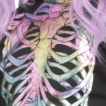 KIDS RAINBOW HOLOGRAPHIC SKELETON DRESS