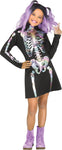 KIDS RAINBOW HOLOGRAPHIC SKELETON DRESS