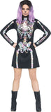 RAINBOW HOLOGRAPHIC SKELETON DRESS