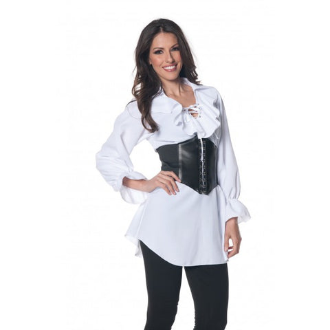 PIRATE LACED FRONT BLOUSE