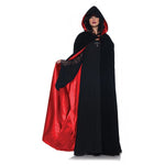 63" DELUXE VELVET AND RED SATIN CAPE