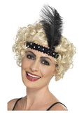 BLACK FLAPPER HEADBAND