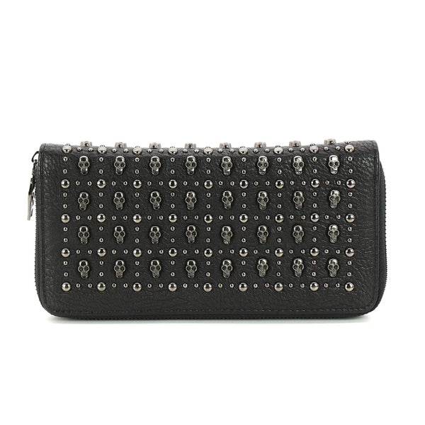 SKULL STUDDED WALLET