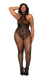 QUEEN SIZE BLACK BODYSTOCKING