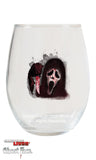 GHOST FACE WINE TUMBLER 4-PIECE