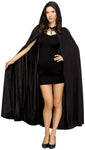 BLACK HOODED CAPE