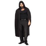 BLACK HOODED CAPE