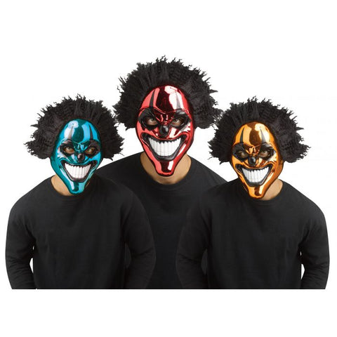 CHROME EVIL CLOWN MASK ASSORTMENT