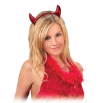 DEVIL HORNS SATIN HEADBAND