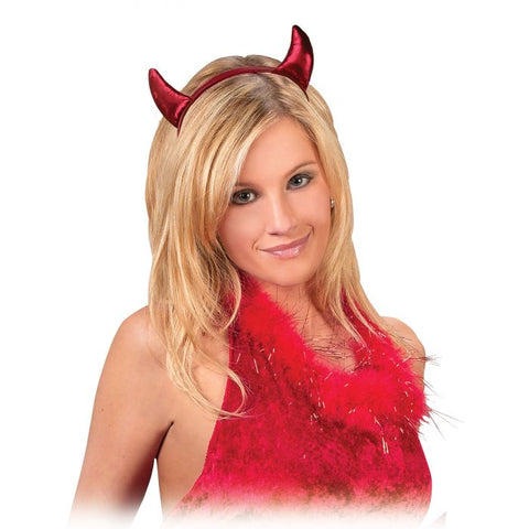 DEVIL HORNS SATIN HEADBAND