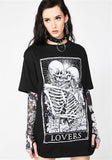 MORTUS VIVENTI LOVERS TAROT CARD T-SHIRT