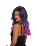 PURPLE OMBRE LONG LAYERED WIG