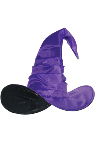 PURPLE CURVED WITCH HAT