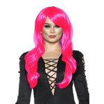 NEON PINK SASSY WIG