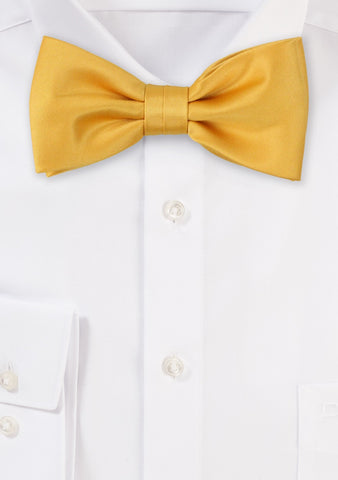 GOLD SATIN BOW TIE