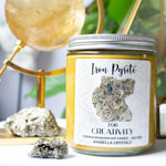 IRON PYRITE CRYSTAL CANDLE