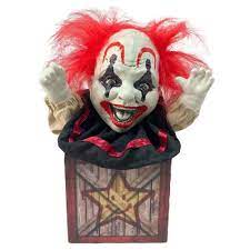 10.5" TABLETOP ANIMATED CLOWN IN THE BOX