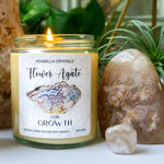FLOWER AGATE CRYSTAL CANDLE