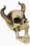 8" VINYL DEVIL HORN SKULL