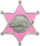 PINK COWGIRL SHERIFF BADGE