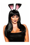 BLACK AND PINK BUNNY EARS AND TAIL SET