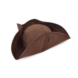 TRI CORNER BROWN PIRATE HAT