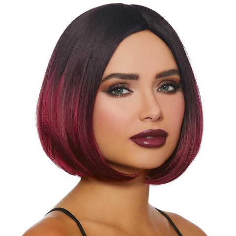 BLACK/BURGUNDY OMBRE BOB WIG