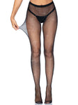 RHINESTONE FISHNET CROTCHLESS TIGHTS