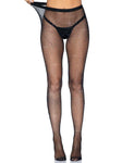 RHINESTONE FISHNET CROTCHLESS TIGHTS