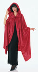 DELUXE 63" RED VELVET GOTH CAPE