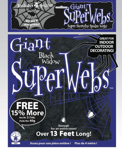 GIANT BLACK SPIDER WEB