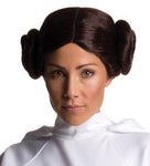 Adult Sized Princess Leia Wig. Perftect For Getting Into The Halloween Spirit. If you Love Star Wars Cosplay, This Wig Is Perfect For You.   Bring Your Family Star Wars Costume Ideas to Life with Han Solo, Princess Leia, Cewbacca, Luke Skywalker, Yoda, Darth Vader and Stormtroopers.    Even Get Your Dog Into The Halloween Spirit!