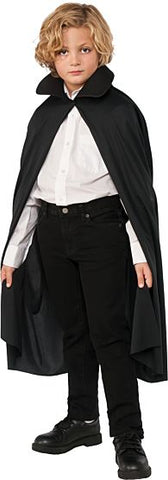36" KIDS BLACK CAPE WITH COLLAR