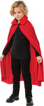 36" KIDS RED CAPE WITH COLLAR