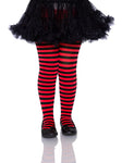 CHILDREN'S RED AND BLACK STRIPED TIGHTS