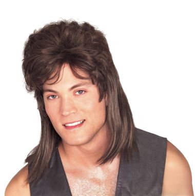 BROWN MULLET WIG