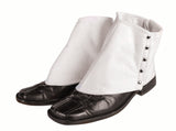 WHITE GANGSTER SHOE SPATS