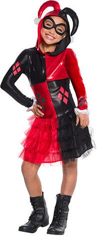 KIDS HARLEY QUINN HOODED DRESS